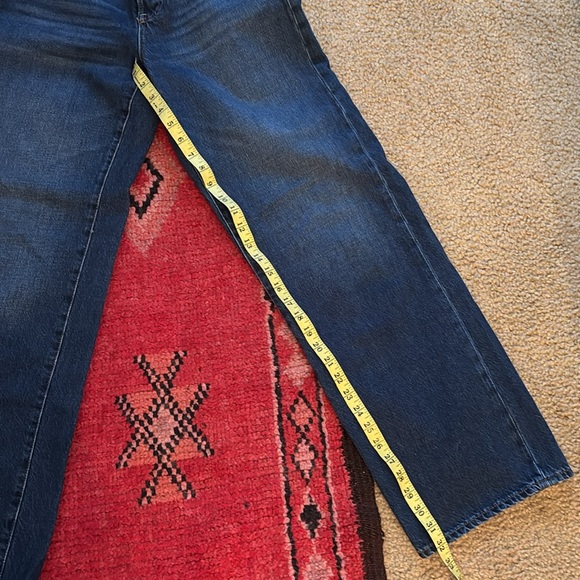 Buck Mason Blue Flare Wide Leg Jeans - Picture 5 of 5